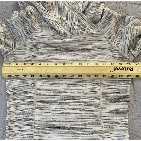 Lululemon Think Fast Hoodie Pullover 4 Space Dye Blk White Multi Silverspoon - Picture 8 of 9